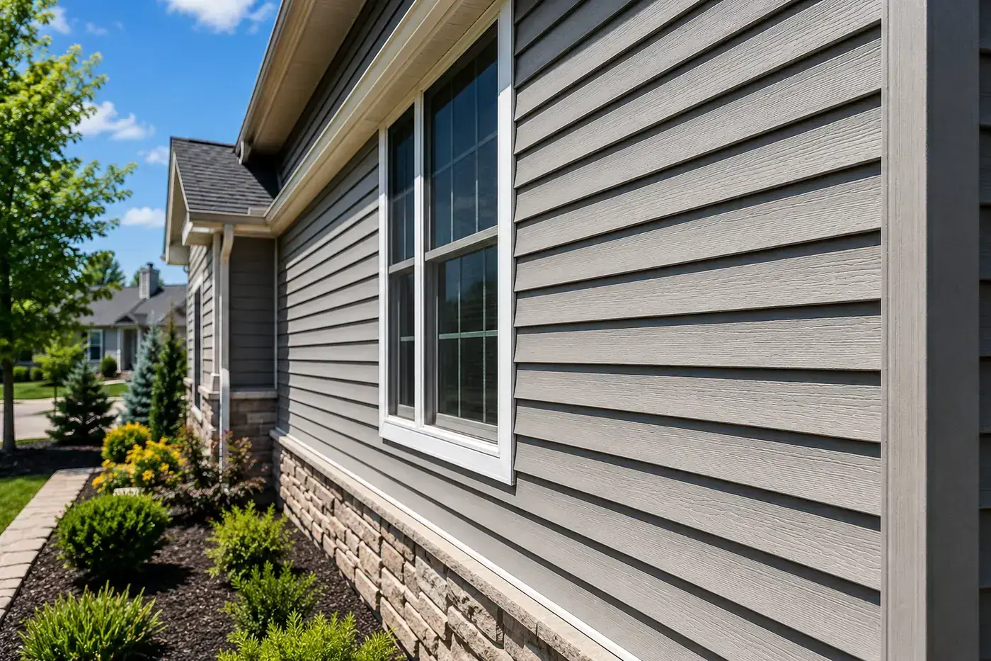 Replaced siding with coordinated exterior trim details