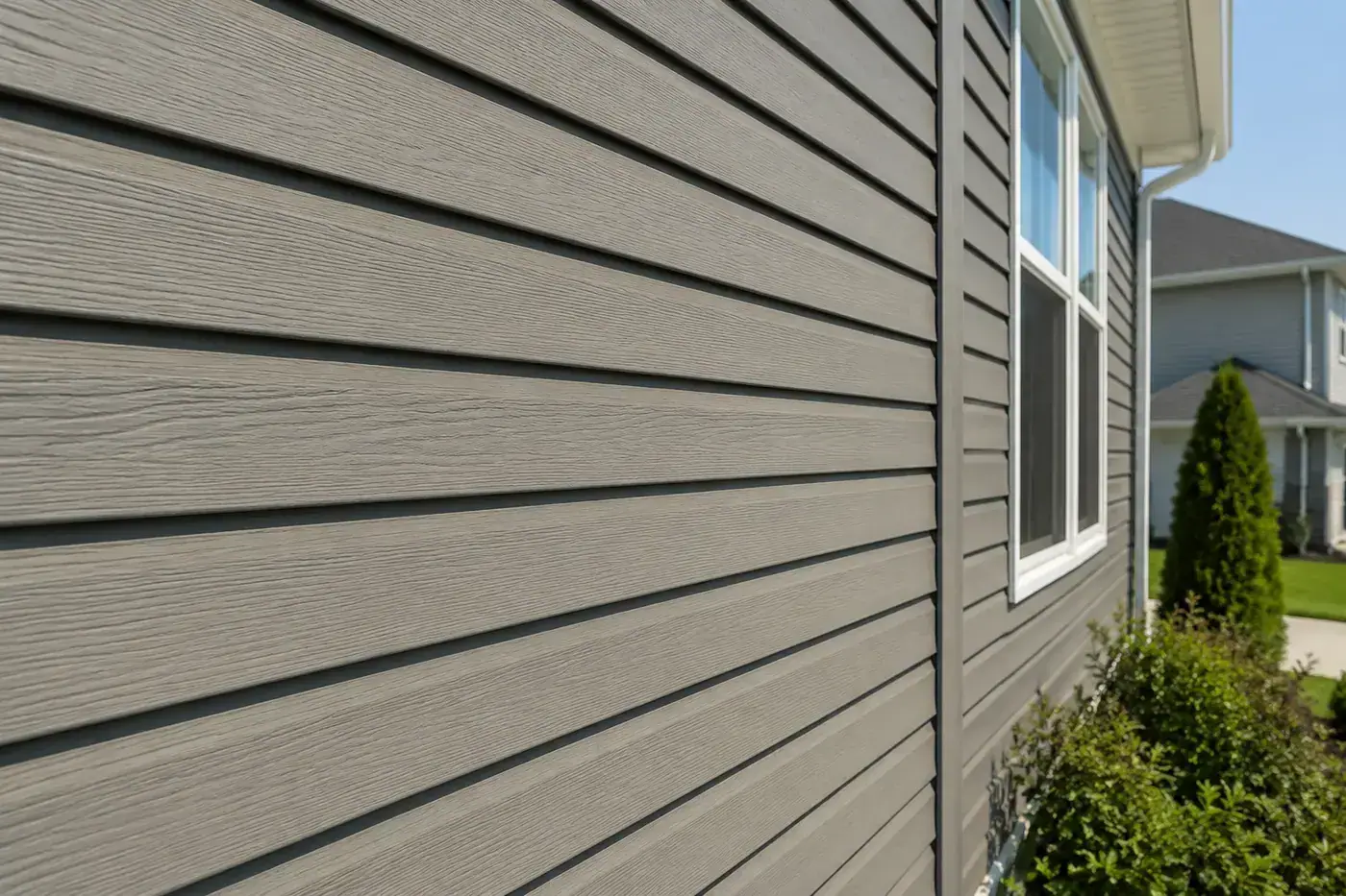 Home exterior refreshed with new siding and clean lines